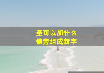 圣可以加什么偏旁组成新字