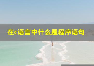 在c语言中什么是程序语句