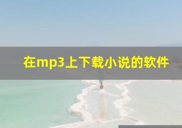 在mp3上下载小说的软件