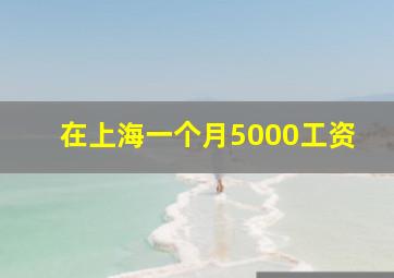 在上海一个月5000工资