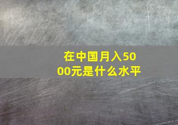 在中国月入5000元是什么水平