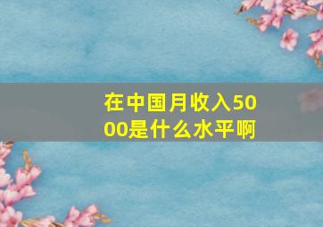 在中国月收入5000是什么水平啊