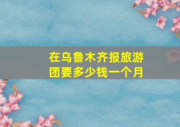 在乌鲁木齐报旅游团要多少钱一个月