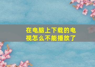 在电脑上下载的电视怎么不能播放了