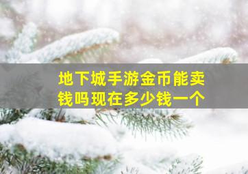 地下城手游金币能卖钱吗现在多少钱一个