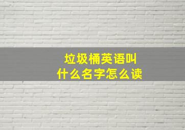 垃圾桶英语叫什么名字怎么读