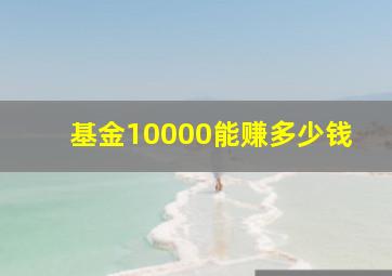 基金10000能赚多少钱