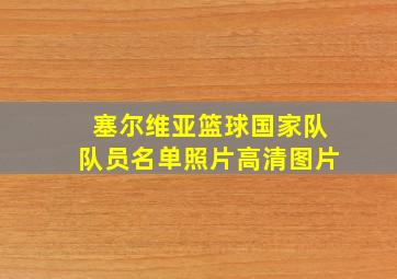 塞尔维亚篮球国家队队员名单照片高清图片