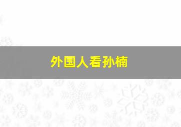 外国人看孙楠