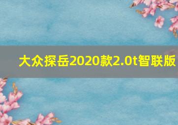 大众探岳2020款2.0t智联版