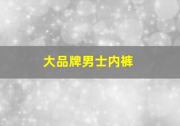 大品牌男士内裤