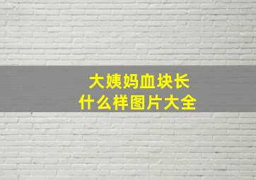 大姨妈血块长什么样图片大全