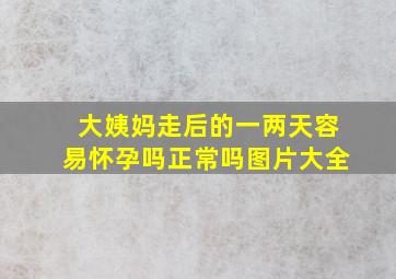 大姨妈走后的一两天容易怀孕吗正常吗图片大全