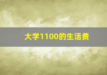 大学1100的生活费