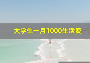 大学生一月1000生活费