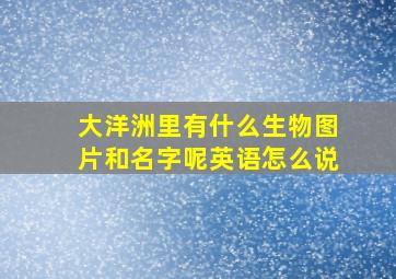 大洋洲里有什么生物图片和名字呢英语怎么说