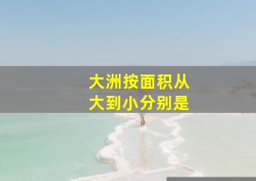 大洲按面积从大到小分别是