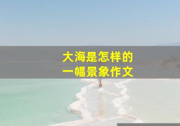 大海是怎样的一幅景象作文