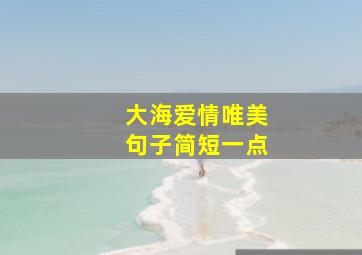 大海爱情唯美句子简短一点