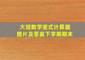 大班数学竖式计算题图片及答案下学期期末