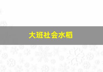 大班社会水稻