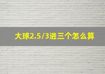 大球2.5/3进三个怎么算