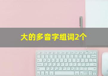 大的多音字组词2个