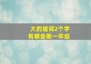 大的组词2个字有哪些呢一年级