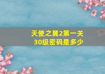 天使之翼2第一关30级密码是多少