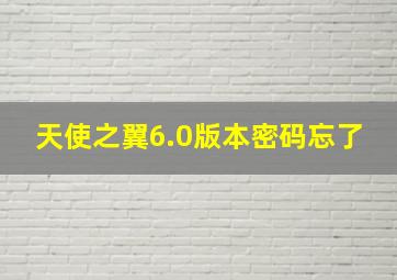 天使之翼6.0版本密码忘了