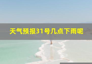 天气预报31号几点下雨呢