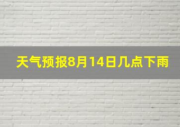 天气预报8月14日几点下雨