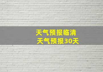 天气预报临清天气预报30天