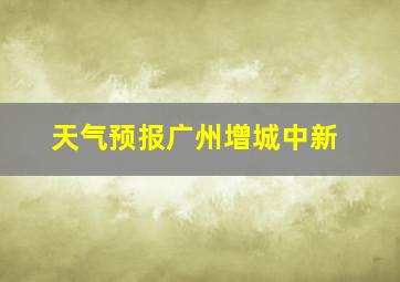 天气预报广州增城中新