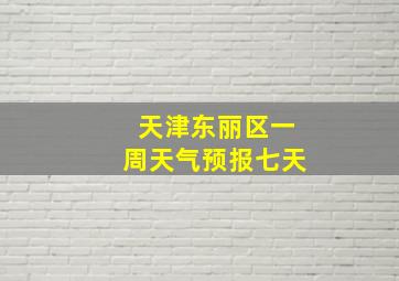 天津东丽区一周天气预报七天