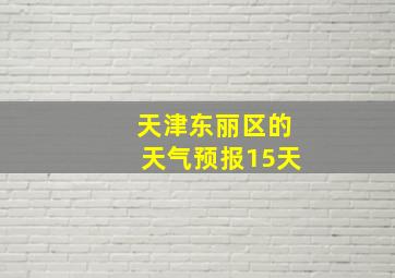 天津东丽区的天气预报15天