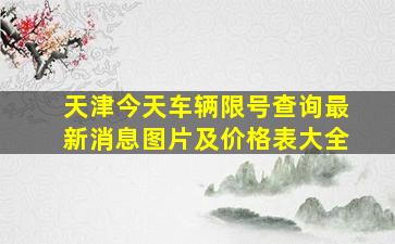 天津今天车辆限号查询最新消息图片及价格表大全