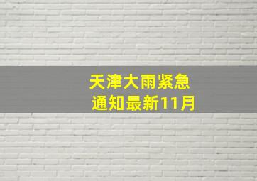 天津大雨紧急通知最新11月