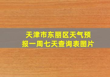 天津市东丽区天气预报一周七天查询表图片