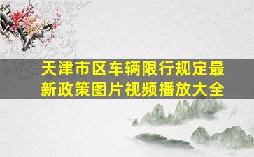 天津市区车辆限行规定最新政策图片视频播放大全