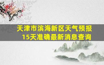 天津市滨海新区天气预报15天准确最新消息查询