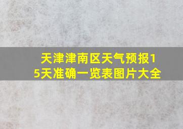 天津津南区天气预报15天准确一览表图片大全