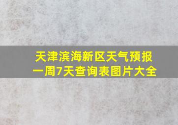 天津滨海新区天气预报一周7天查询表图片大全