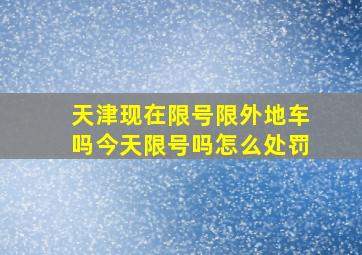 天津现在限号限外地车吗今天限号吗怎么处罚