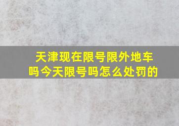 天津现在限号限外地车吗今天限号吗怎么处罚的