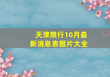 天津限行10月最新消息表图片大全