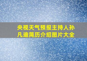 央视天气预报主持人孙凡迪简历介绍图片大全