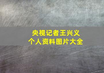 央视记者王兴义个人资料图片大全