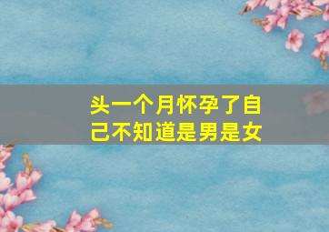 头一个月怀孕了自己不知道是男是女