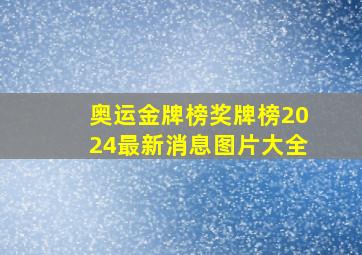 奥运金牌榜奖牌榜2024最新消息图片大全